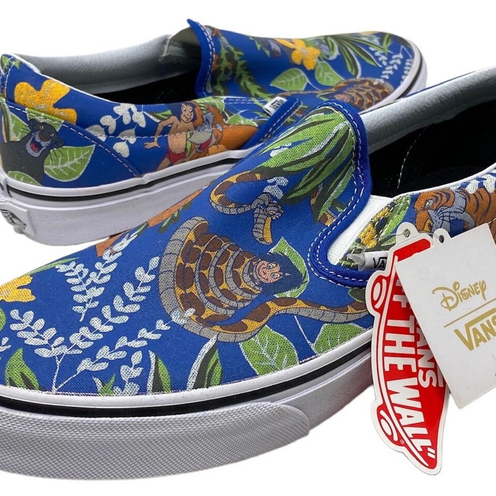 Vans Jungle Book Blue Slip-On Sneakers